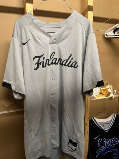 Loc: 2, Court. Lot of 20+ Gray Finlandia University Baseball Jerseys. This lot is located at: 535 Su