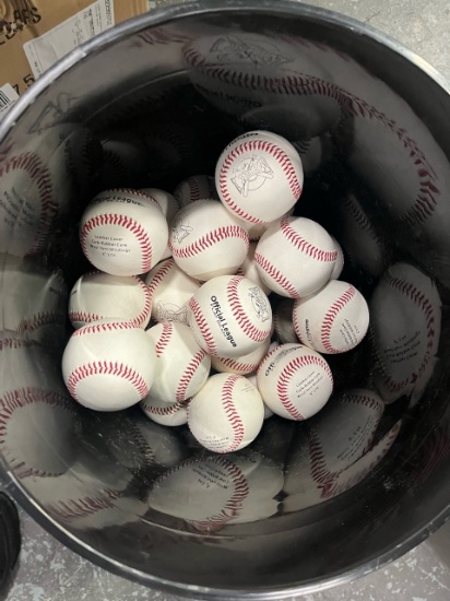 Loc: 2, Court. BSN baseball seat bucket with new baseballs. This lot is located at: 535 Summit St Ha