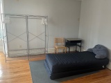 Loc: SH. Lot of Bedroom Furniture to Include (2) Mattresses, (3) Small Desks w/ Chairs, (2) Clothes