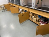 Loc: 3 Lab. Entire Run - Cabinet Contents - (4 Cabinets under Biosafety Cabinets + 16 Lab Coats + Mi