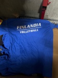 Loc: 2, 105. Box of Blue Finlandia Volleyball t-Shirts, Gildan brand. This lot is located at: 535 Su