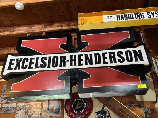 Excelsior Henderson sign . Original from the Minnesota Henderson factory .