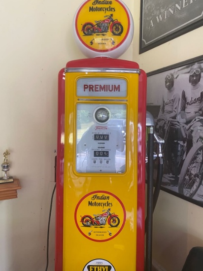 Indian Motorcycle Gas Pump was Displayed in Indian factory showroom, lobby