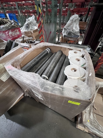 18-48-06 -  Gaylord of black barrier posts and Sticky Insulation Rolls