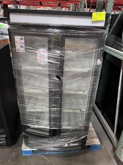 18-71-09 -  True Beverage Cooler - GDMF-14RF-LD (one has broken handle)