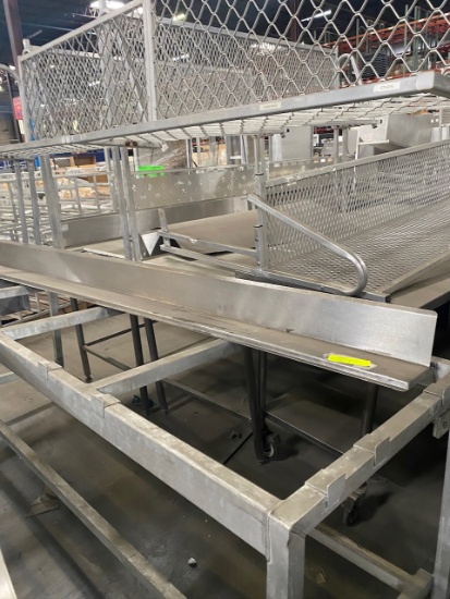 Rec -  8ft Stainless Steel Preparation Table (without cutting boards, with top shelf)