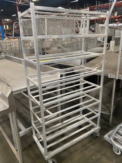 Rec -  Aluminum rack on casters (34X15X66)