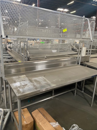 Rec -  6ft Stainless Steel Preparation Table (with top shelf)