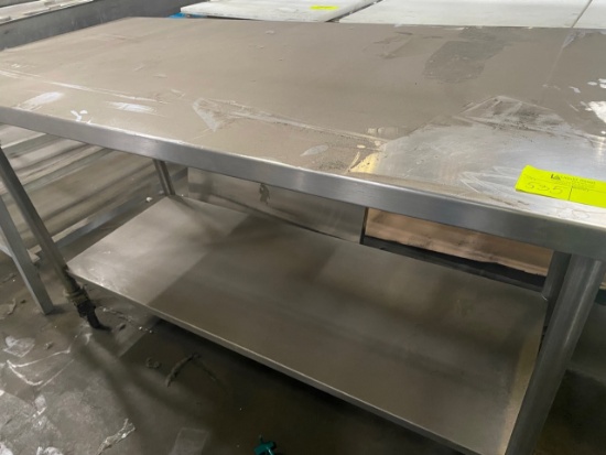 Rec -  5ft Stainless Steel Table on casters