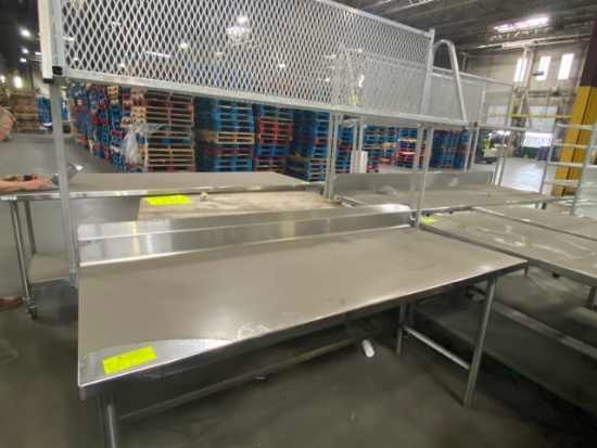 Rec -  6ft Stainless Steel Preparation Table (with top shelf)