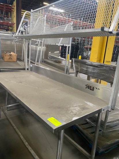 Rec -  6ft Stainless Steel Preparation Table (with top shelf)