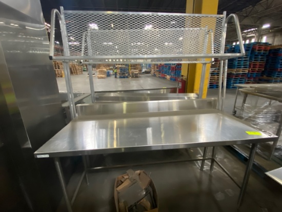 Rec -  6ft Stainless Steel Preparation Table (with top shelf)