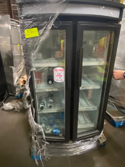 Rec -  57" Beverage Cooler (brand: TRUE). Model GDM-14RF: Note there are two on this pallet