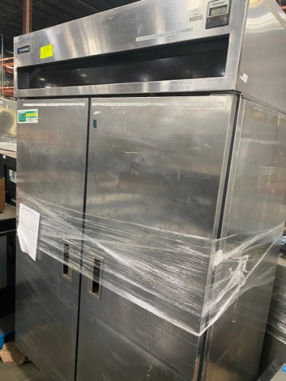 Rec -  Delfield 2 door stainless steel freezer on casters