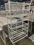 Rec -  Aluminum rack on casters (34X15X66)
