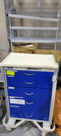 NW- Rolling Medical Cart 5-Drawer Locking Cabinet- Armstrong Medical A-Smart Cart System 26"x18.5"x4