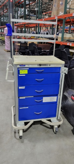 NW- Rolling Medical Cart 5-Drawer Locking Cabinet- Armstrong Medical A-Smart Cart System 26"x18.5"x4