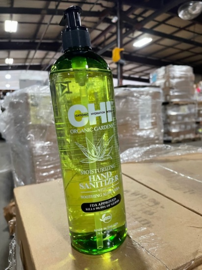 Chi Hand Sanitizer, 26 fl oz bottles with pump. SKU 193391, approx. 550.  (Approx. Total Retail Valu