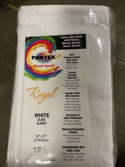 Partex Bleach Guard Towel16" x 27" white, approx. 120- 12 count packs of towels (Approx. Total Retai