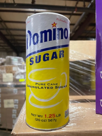Vinyl Gloves Approx. 600 boxes & 20 oz Domino sugar canisters, Approx. 250 (Approx. Total Retail Val