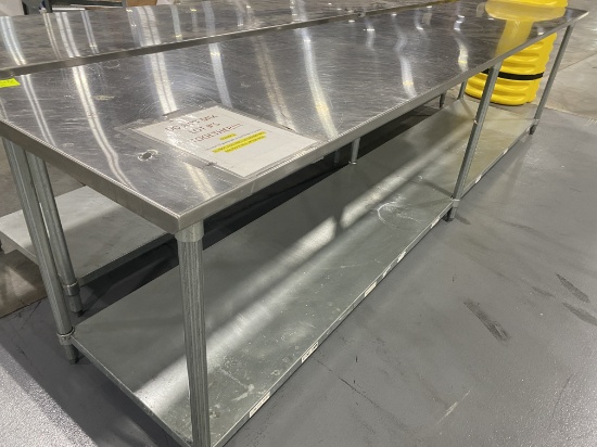 12' Stainless Steel Prep Table