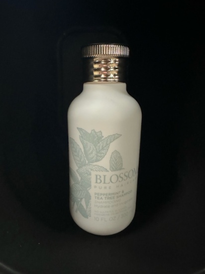 Blossom Hair Care Peppermint and Tea Tree Shampoo 10 fl oz bottle