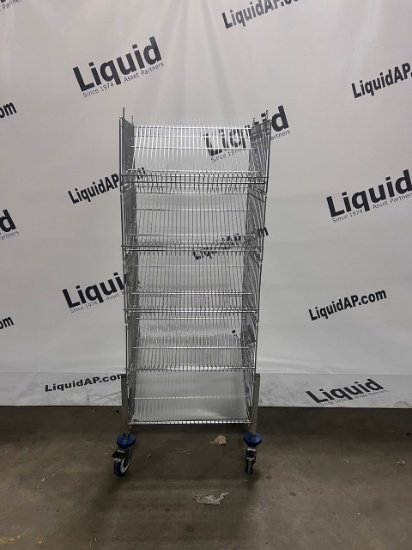 wheeled stainless steel cart 23 x 195 x 65