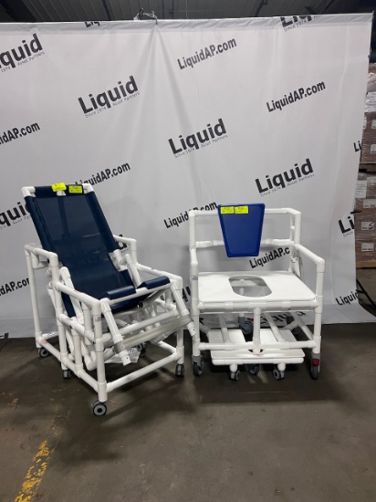 alco classic line bariatric xl shower chair  and Reclining PVC Shower Chair Commode
