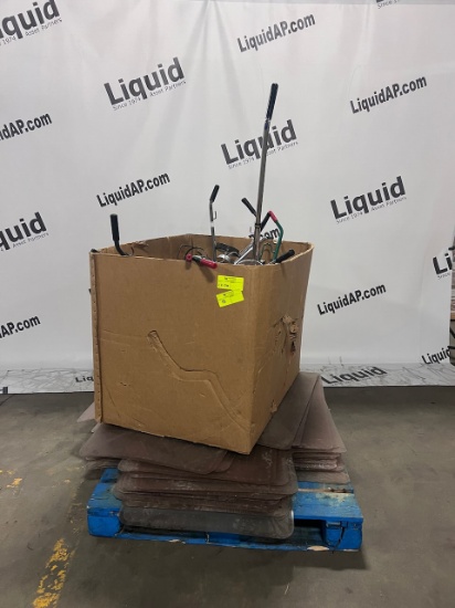 Single Cylinder oxygen cart w 11 clear plastic floor covers