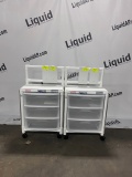 Alco plastic 3drawer storage bin on wheels
