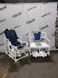 alco classic line bariatric xl shower chair  and Reclining PVC Shower Chair Commode
