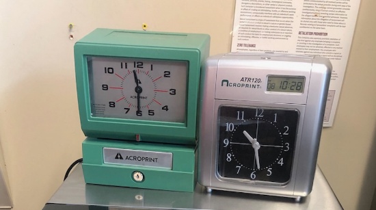 (2) Time Clocks