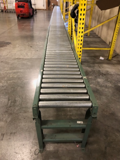 40' Uline Gravity Roller Conveyer