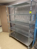 Stainless steel metro rack on wheels