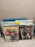 Various canvassed artwork