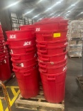 Red Trash Cans