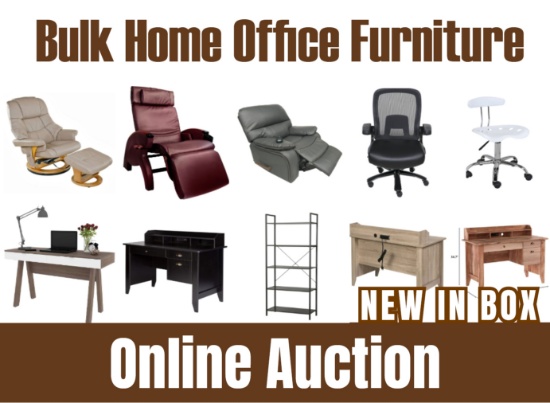 Bulk Home Office Furniture (New in Box)  Auction