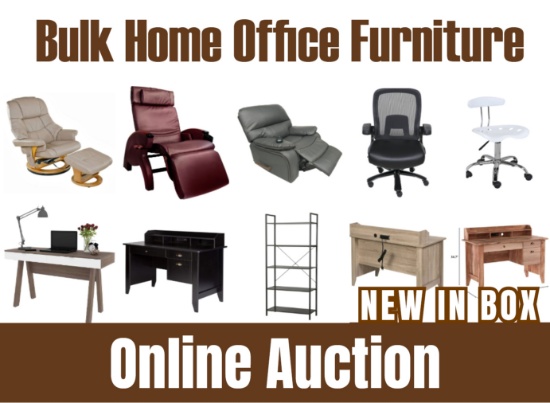 Bulk Home Office Furniture (New in Box) Auction