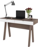 Monterey Computer Desk w/ 2 Drawers (Oak w/ White Drawer)- 50-4128OK01