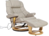 Massage Chair w/ Ottoman (Beige)- TL-079108