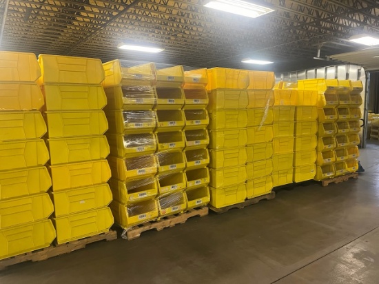 Lot of (1,000) Akro Bin model 30288 plastic stackable bin, 24"x16"x11" (approximately 25 pallets per