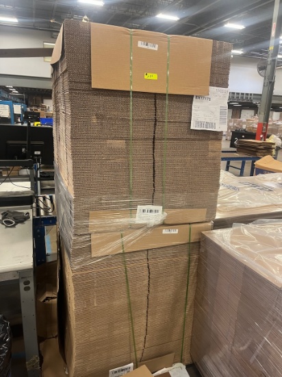(2) pallets of Uline cardboard boxes 16"x17"x8", 250 boxes per pallet