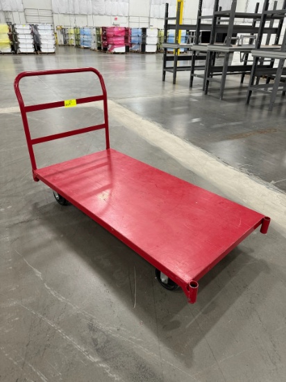 Red Flat Push Cart