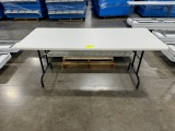 White Top Foldable Tables w/Black Legs