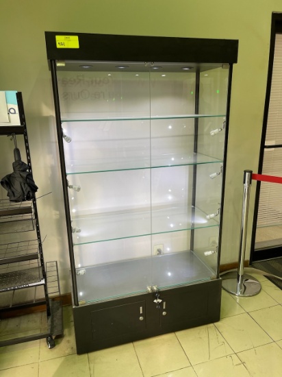 Glass Display Case w/ keys - 72"x 40"x 18"