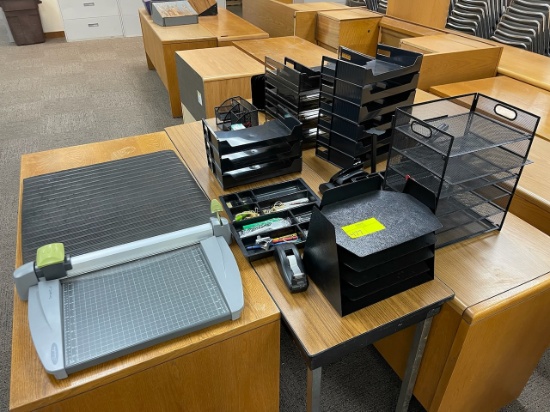 Misc. Office Supplies - Paper Racks, Staplers, Cutter, Tape Dispensers, etc.