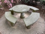 Stone Table & 3 Benches - 42