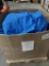 Pallet with box full of Blue Tarps