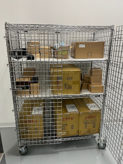 Security Cart with Castle Credit Card Readers & Misc. Test Equipment