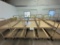 Lot of 10 Tan Rolling Metal Stock Carts w/ Brake